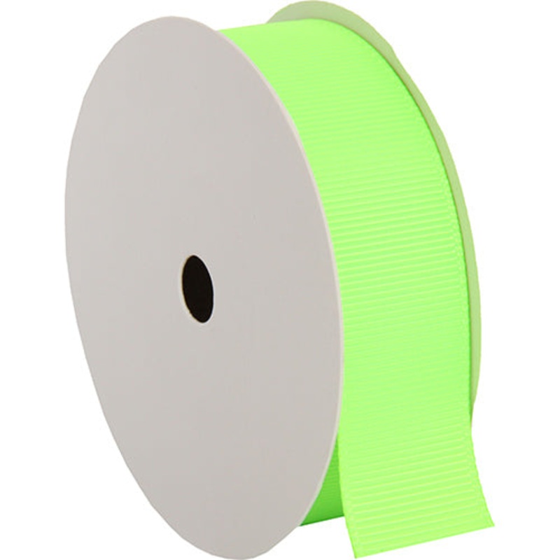 Grosgrain Ribbon 7/8″ – 10 Yards – Neon Green
