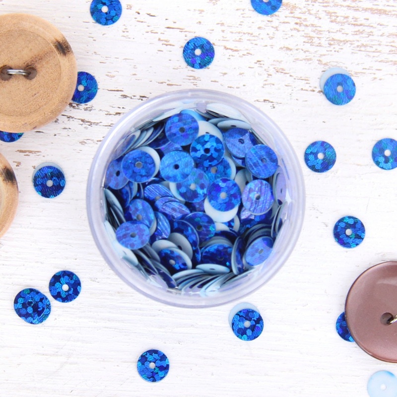 HotFix Loose Sequins – 6MM Blue Hologram