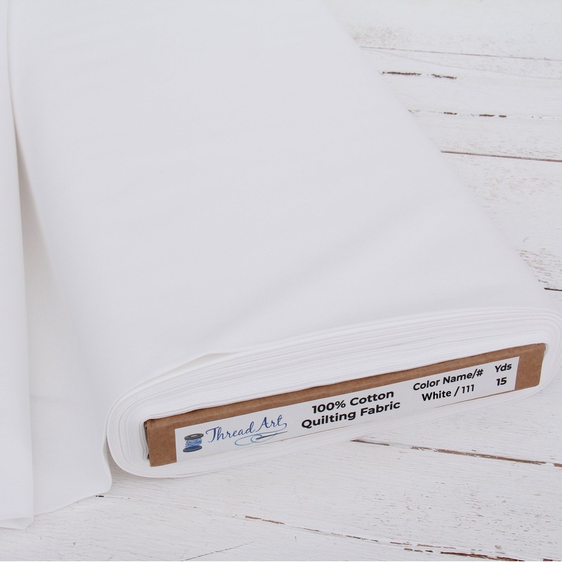 Premium Cotton Quilting Fabric Sold By The Yard – Solid White