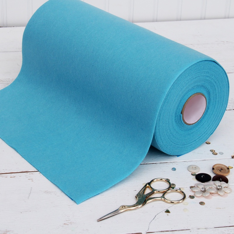 Aqua Felt 12″ x 10 Yard Roll – Soft Premium Felt Fabric