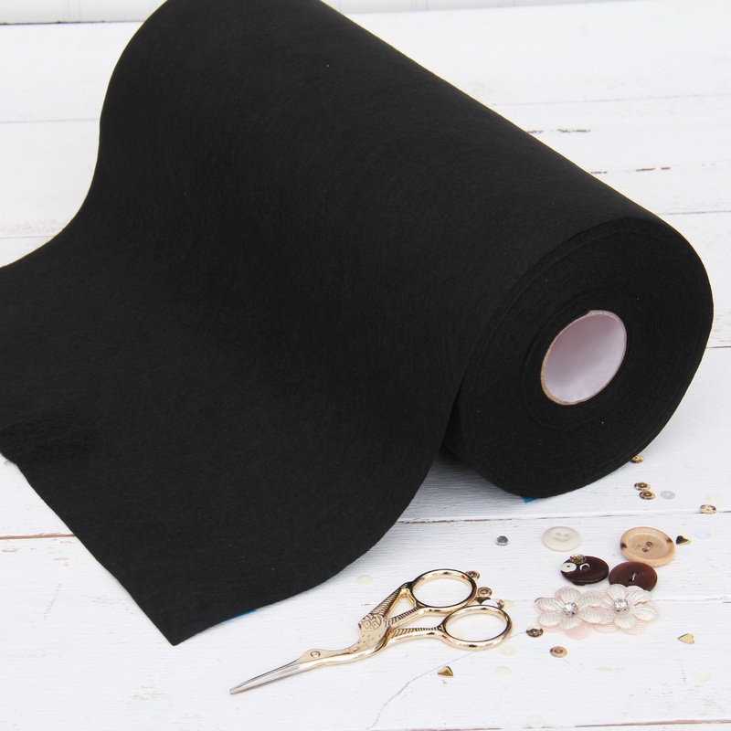 Black Felt 12″ x 10 Yard Roll – Soft Premium Felt Fabric