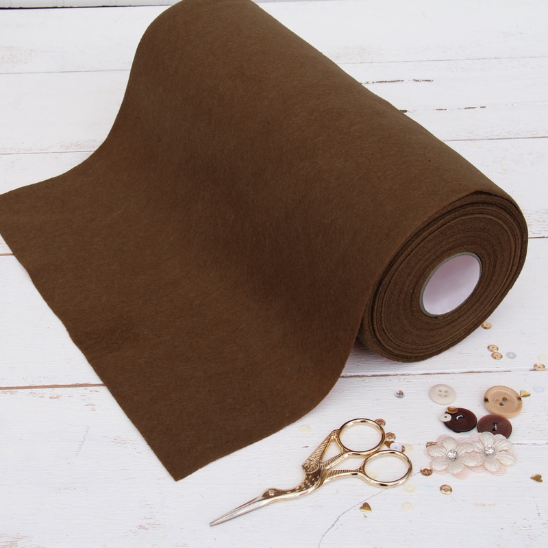 Brown Felt 12″ x 10 Yard Roll – Soft Premium Felt Fabric
