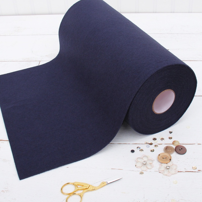 Dark Navy Felt 12″ x 10 Yard Roll – Soft Premium Felt Fabric