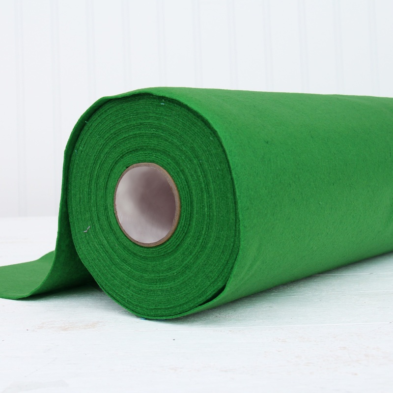 Green Felt By The Yard – 36″ Wide – Soft Premium Felt Fabric
