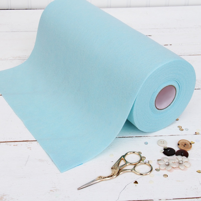 Light Aqua Felt 12″ x 10 Yard Roll – Soft Premium Felt Fabric
