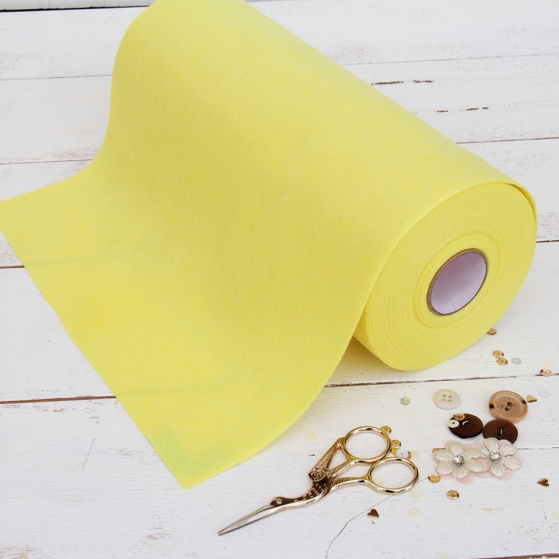Light Yellow Felt 12″ x 10 Yard Roll – Soft Premium Felt Fabric