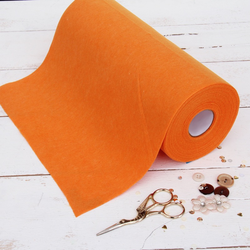 Orange Felt 12″ x 10 Yard Roll – Soft Premium Felt Fabric