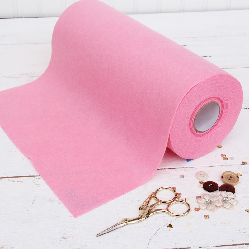 Pink Felt 12″ x 10 Yard Roll – Soft Premium Felt Fabric
