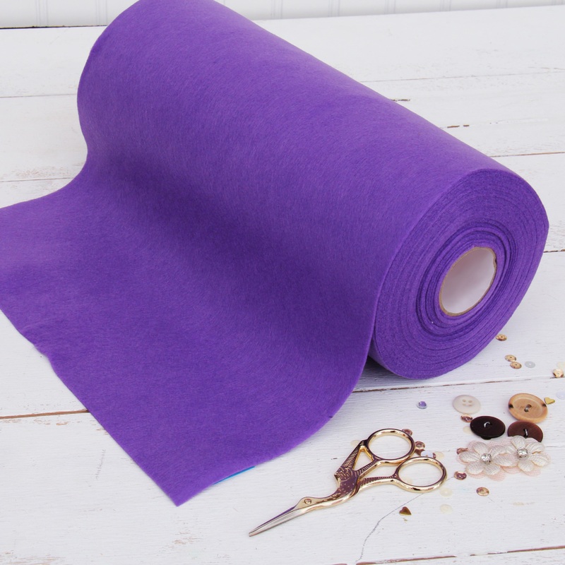 Purple Felt 12″ x 10 Yard Roll – Soft Premium Felt Fabric