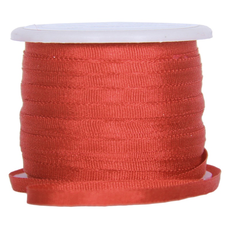 Silk Ribbon 2mm Auburn x 10 Meters No. 524