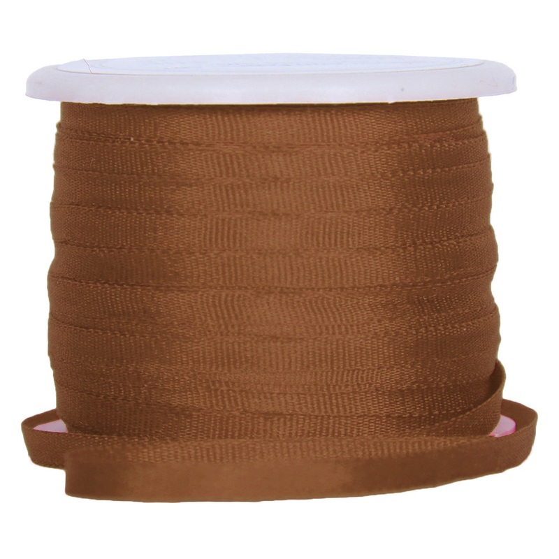 Silk Ribbon 2mm Brown x 10 Meters No. 671