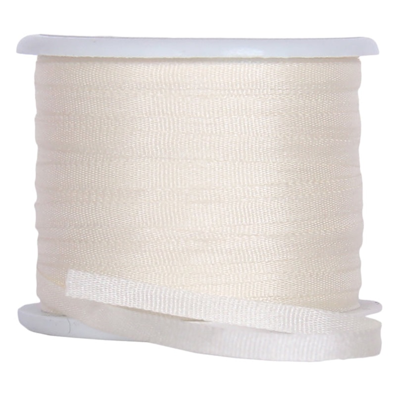Silk Ribbon 2mm Cream x 10 Meters No. 501