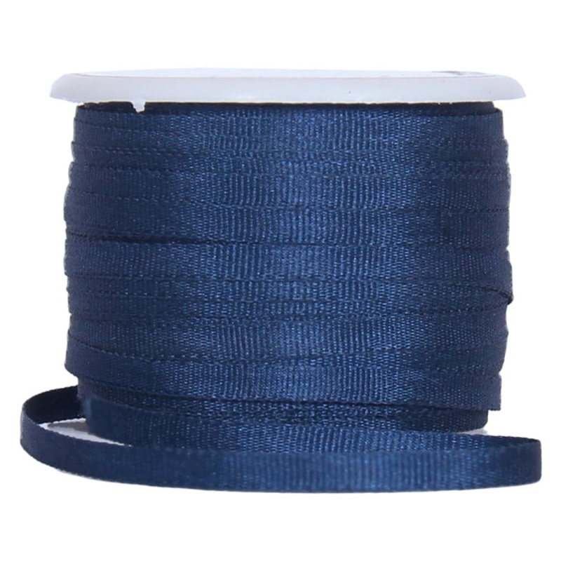 Silk Ribbon  2mm Navy 10 Meter Roll-No. 590