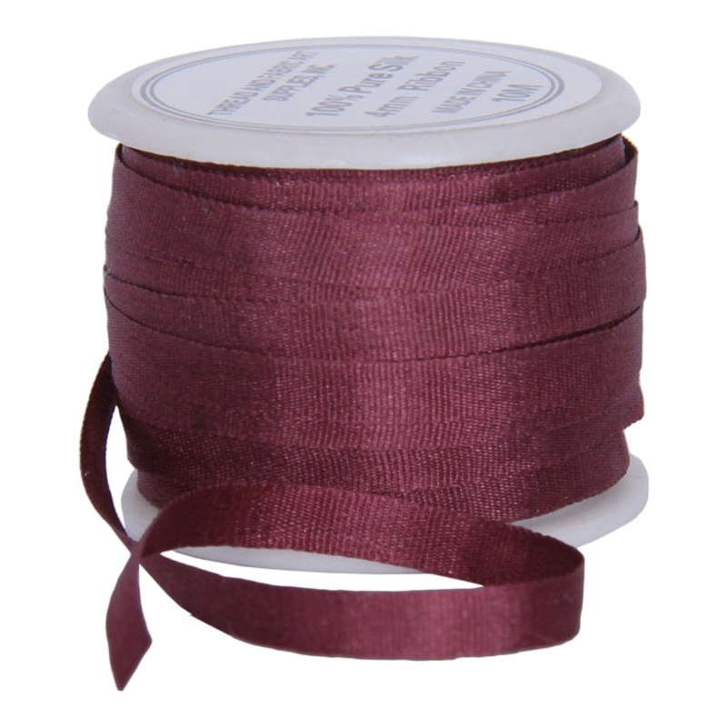 Silk Ribbon 4mm Cocoa  x 10 Meters No. 563