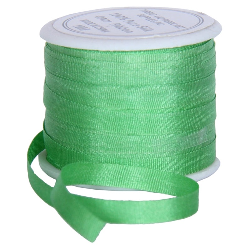 Silk Ribbon 4mm Kiwi  x 10 Meters No. 706