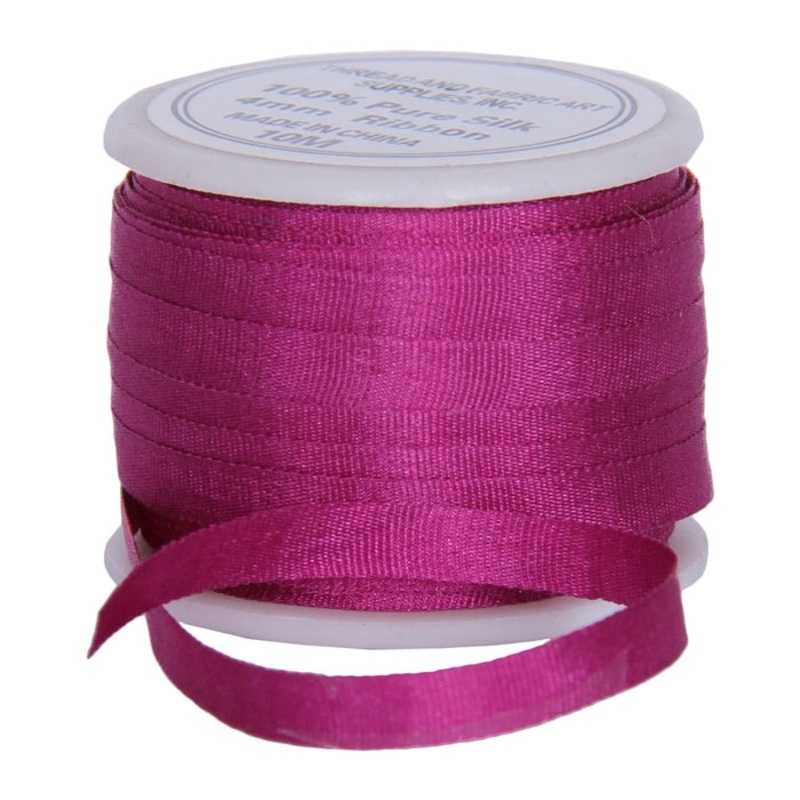 Silk Ribbon 4mm Mulberry x 10 Meters No. 568