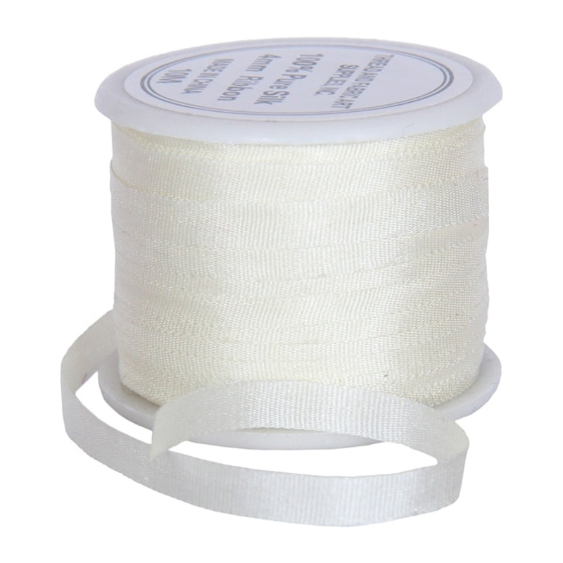 Silk Ribbon 4mm Natural x 10 Meters No. 700