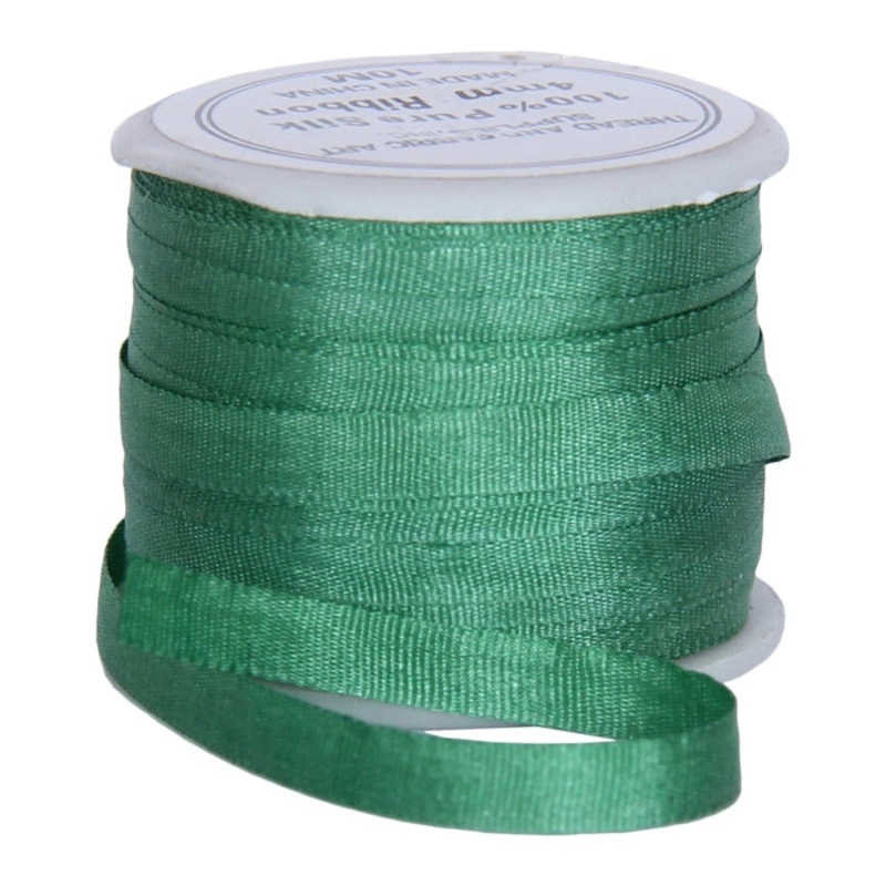 Silk Ribbon 4mm Wintergreen x 10 Meters No. 629