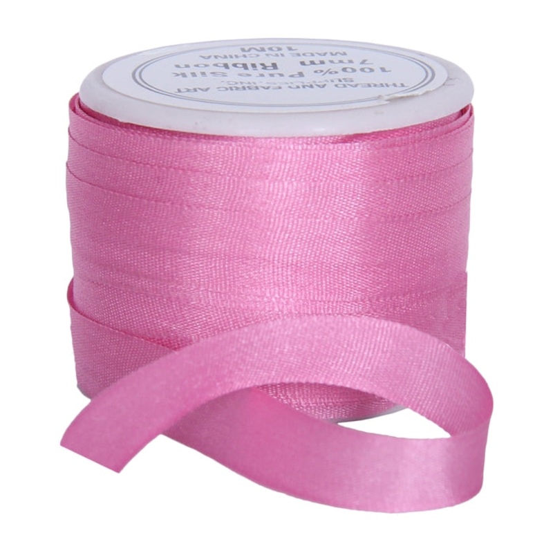 Silk Ribbon 7mm Dusty Rose x 10 Meters No. 565
