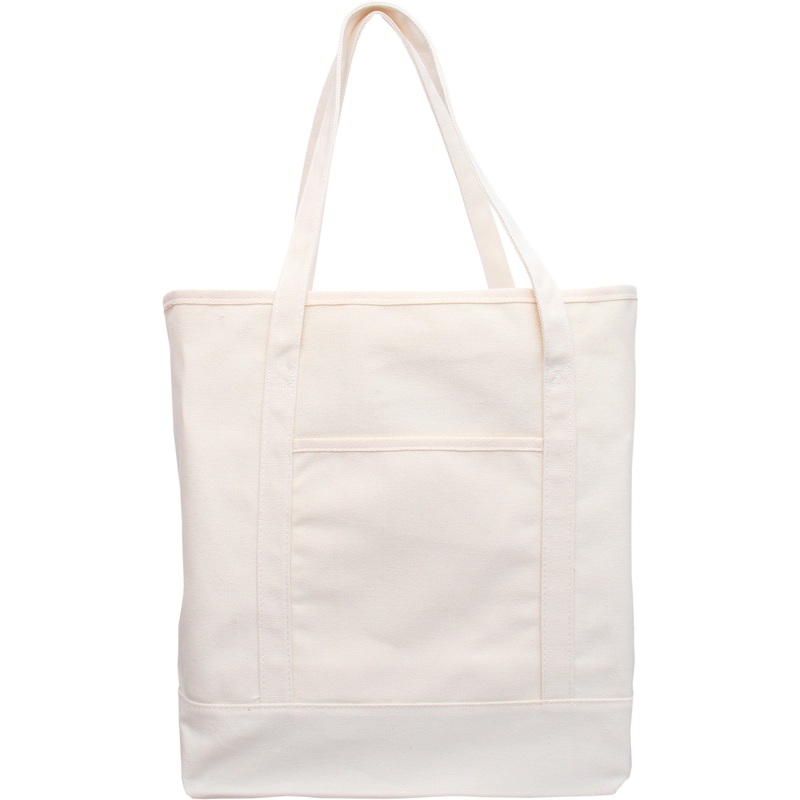 Extra Large Natural Canvas Tote Bag With Natural Handles – 22″x16″x6″