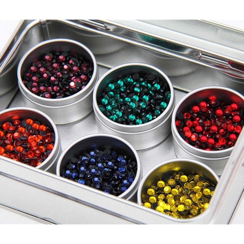 Hot Fix Rhinestone Set In 6 Rainbow Colors – SS10