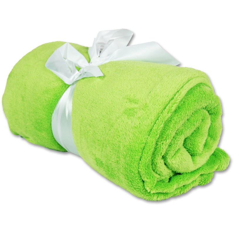 Plush Fleece Blanket – Lime Green