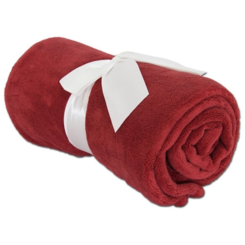 Plush Fleece Blanket – Maroon