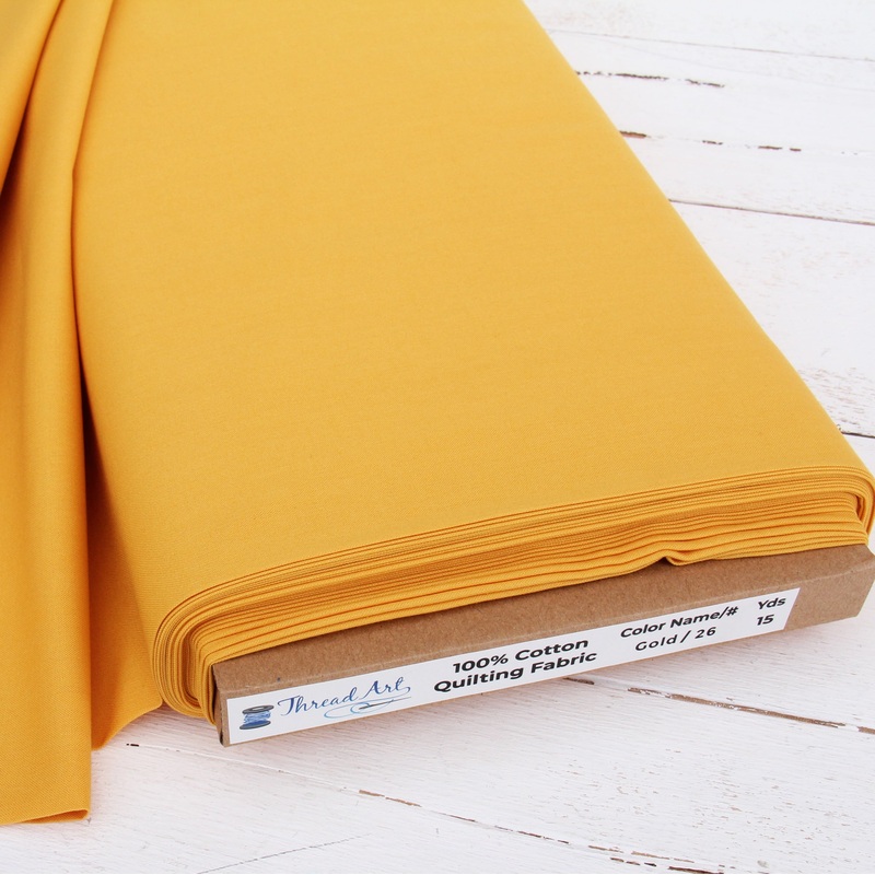 Premium Cotton Quilting Fabric Sold By The Yard – Solid Gold