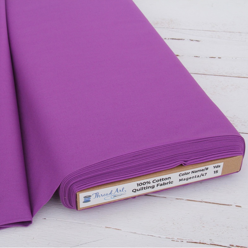 Premium Cotton Quilting Fabric Sold By The Yard – Solid Magenta