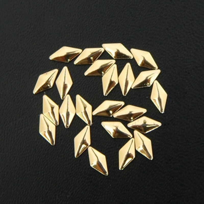 Hot Fix Metallic Nailhead – Gold Diamond 4x8mm – 2 Gross