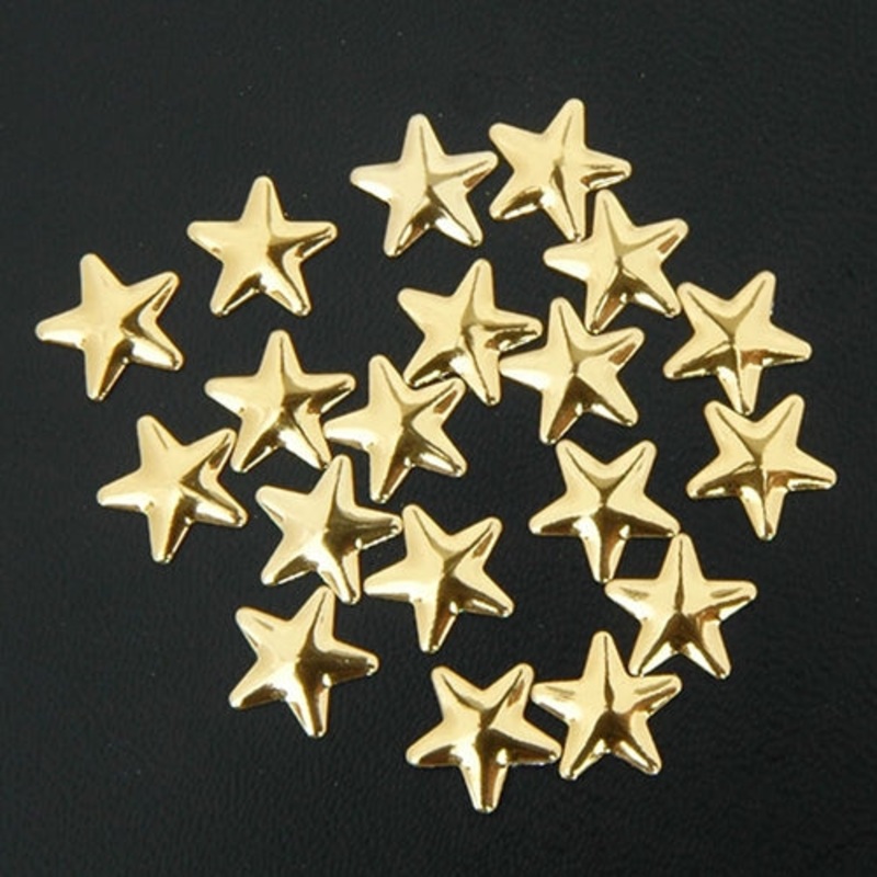 Hot Fix Metallic Nailhead – Gold Star 10x10mm – 1 Gross