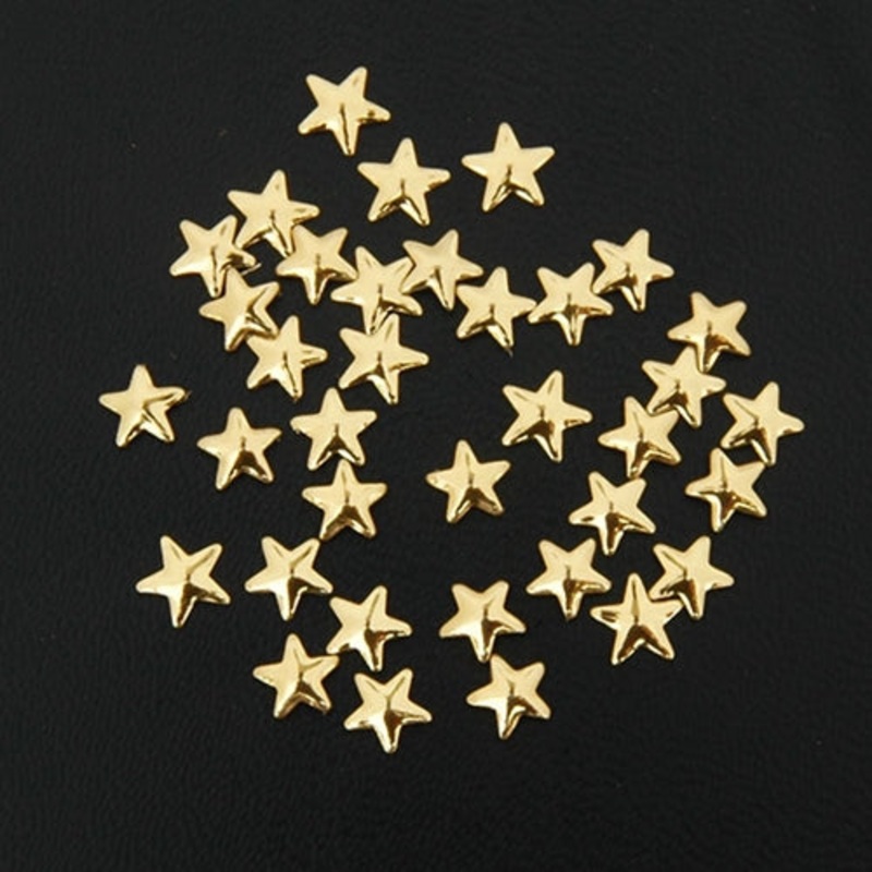 Hot Fix Metallic Nailhead – Gold Star 5x5mm – 5 Gross