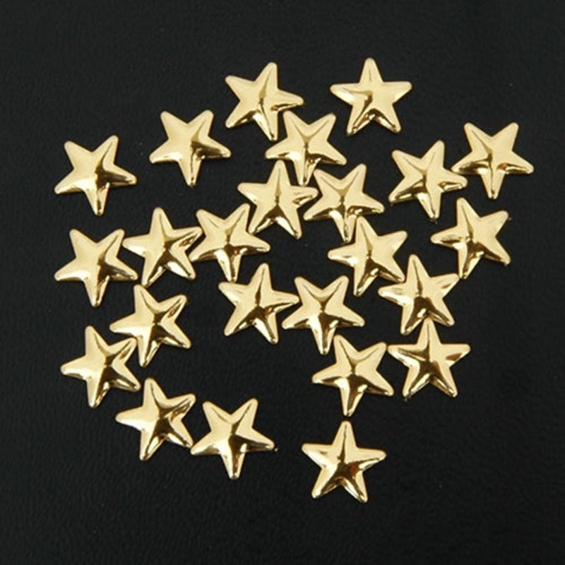 Hot Fix Metallic Nailhead – Gold Star 8x8mm – 2 Gross