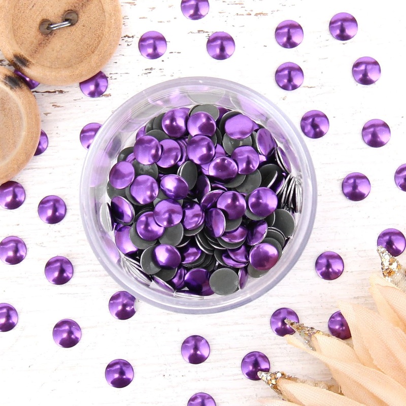 Hot Fix Metallic Nailheads 4mm Amethyst – 4 gross