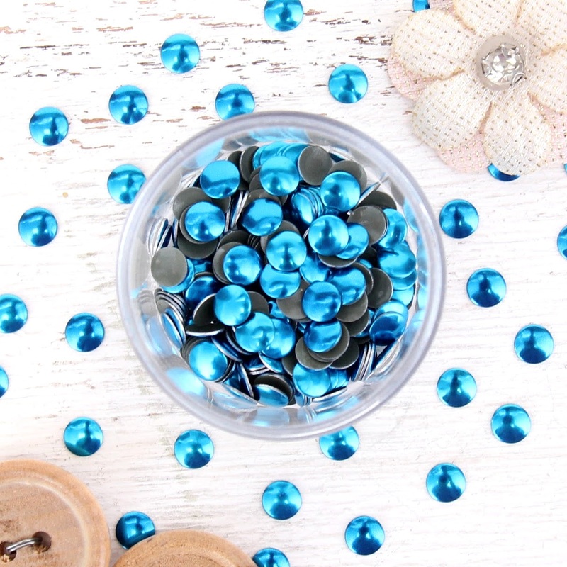 Hot Fix Metallic Nailheads 4mm Blue Zircon – 4 gross