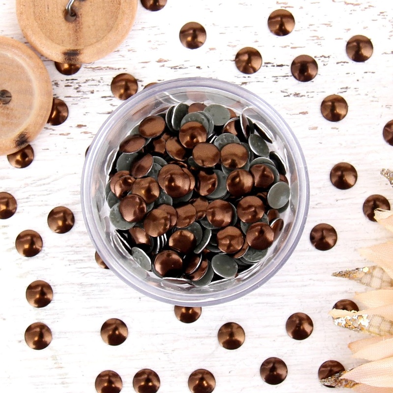 Hot Fix Metallic Nailheads 4mm Coffee – 4 gross