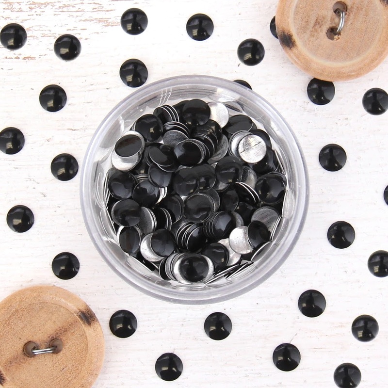 Hot Fix Metallic Nailheads 4mm Jet – 4 gross