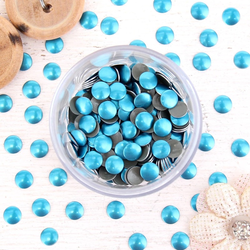 Hot Fix Metallic Nailheads 4mm Lt. Sapphire – 4 gross
