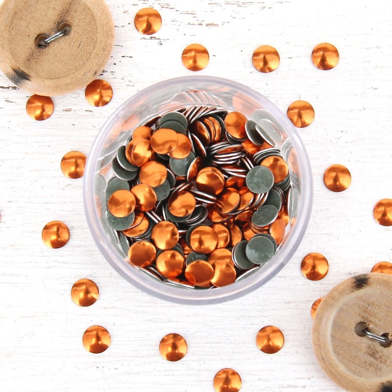 Hot Fix Metallic Nailheads 4mm Orange – 4 gross