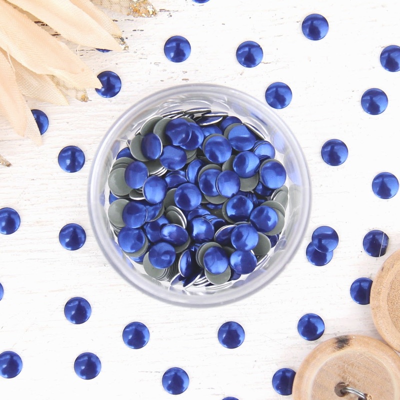 Hot Fix Metallic Nailheads 4mm Sapphire – 4 gross