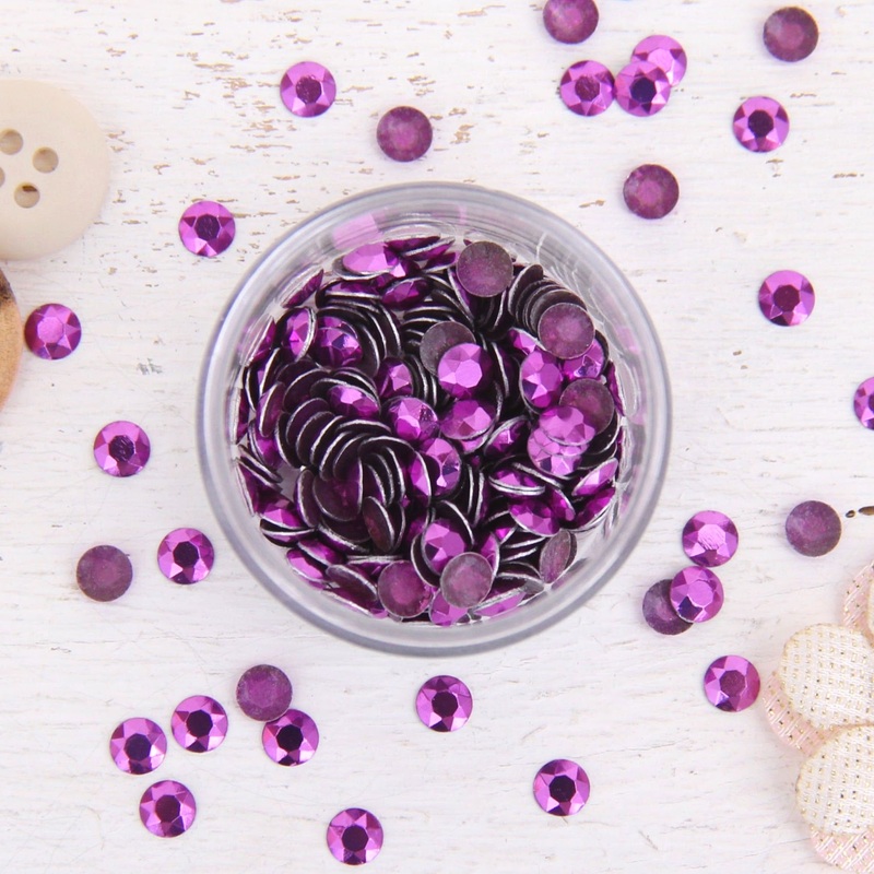 Hot Fix Metallic Rhinestones 4mm Amethyst – 4 gross