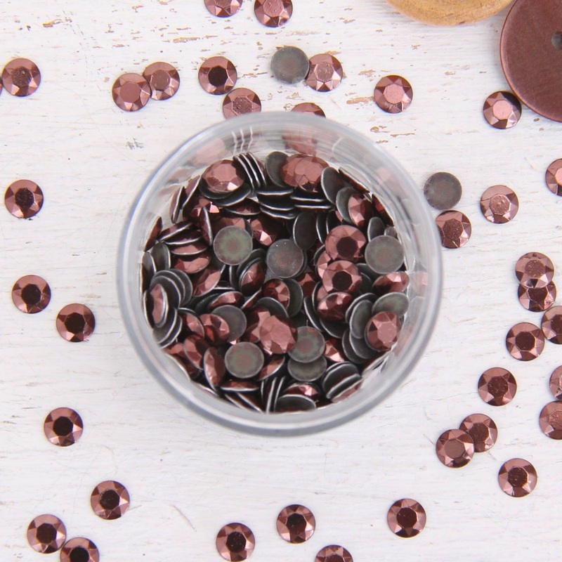 Hot Fix Metallic Rhinestones 4mm Coffee – 4 gross