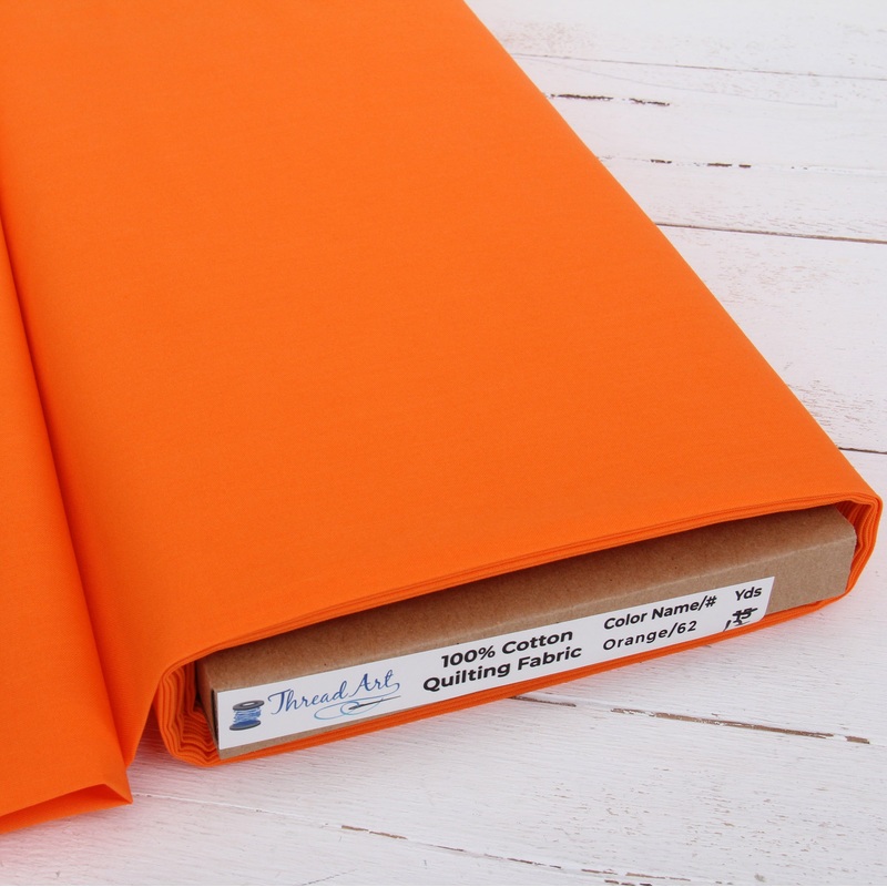 Premium Cotton Quilting Fabric Sold By The Yard – Solid Orange