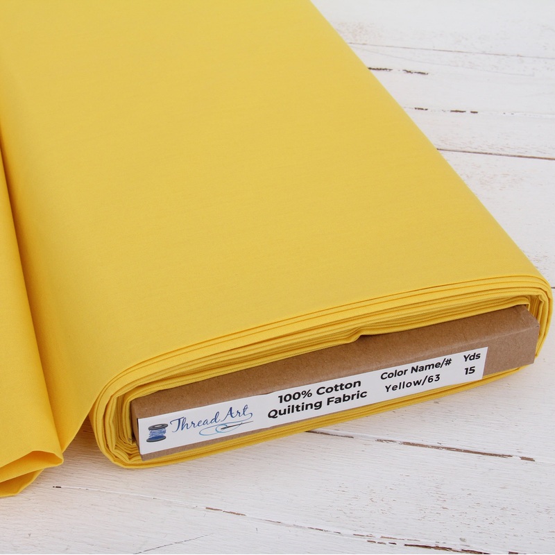 Premium Cotton Quilting Fabric Sold By The Yard – Solid Yellow