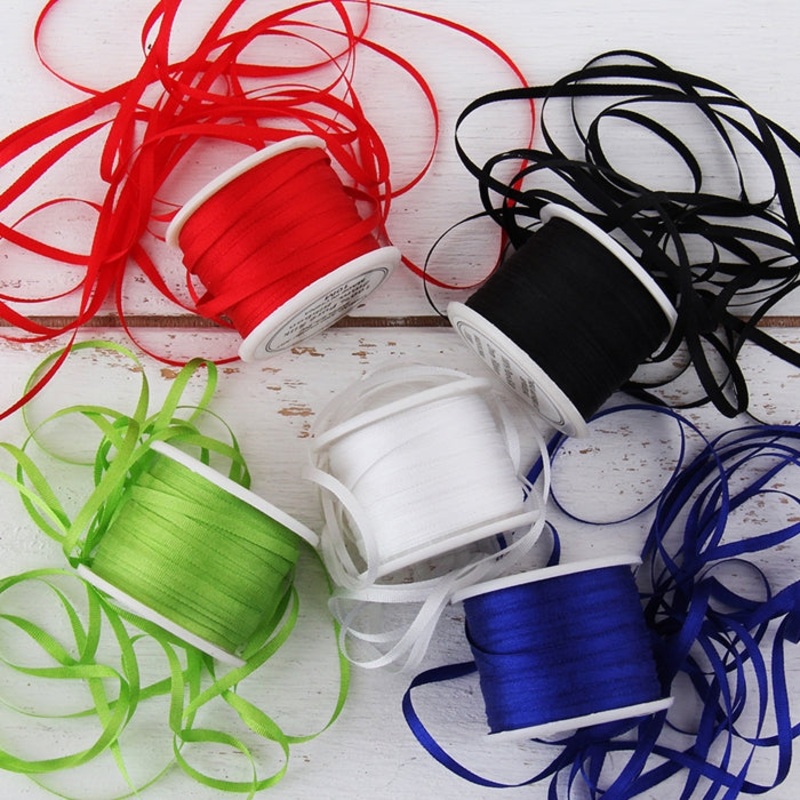 2mm Silk Ribbon Set – Essential Colors – Five Spool Collection