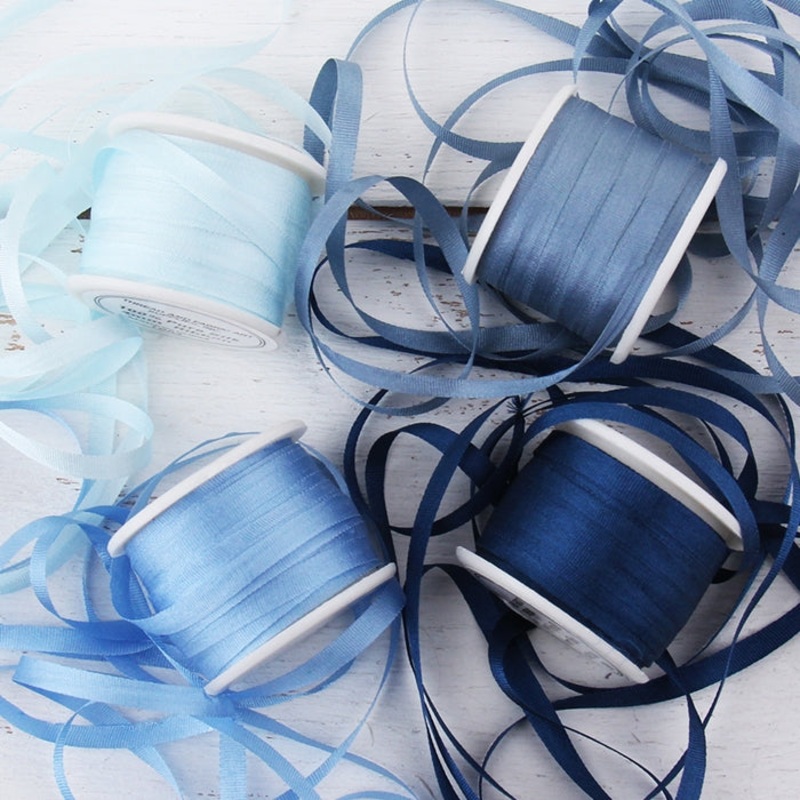 4mm Silk Ribbon Set – Blue Shades – Four Spool Collection