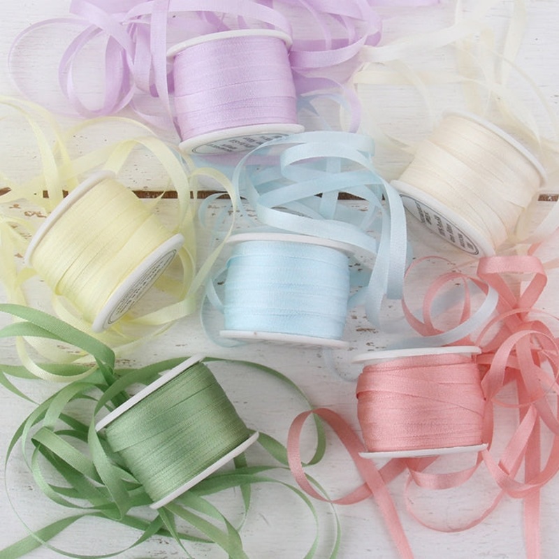 4mm Silk Ribbon Set – Pastel Shades – Six Spool Collection