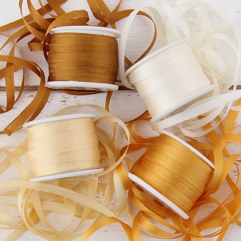4mm Silk Ribbon Set – Warm Shades – Four Spool Collection