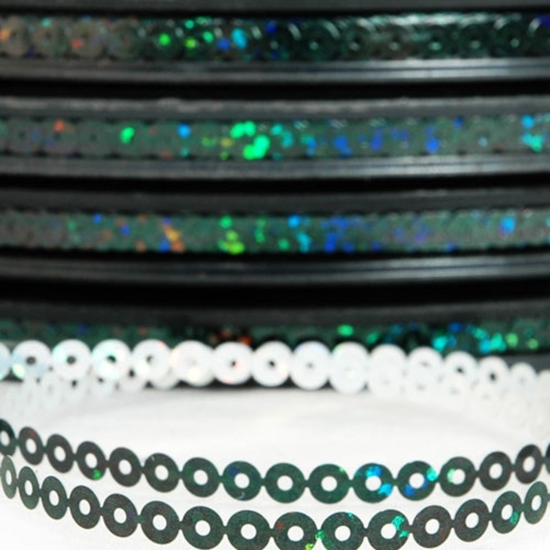 Hot Fix Sequin Reel- Black 4mm