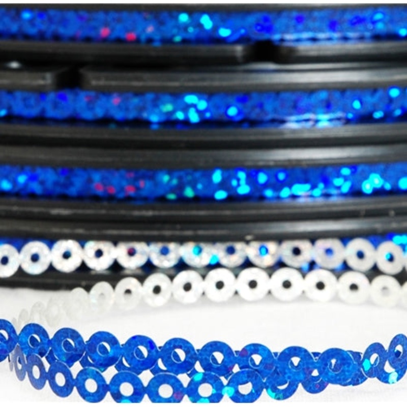 Hot Fix Sequin Reel – Blue 4mm